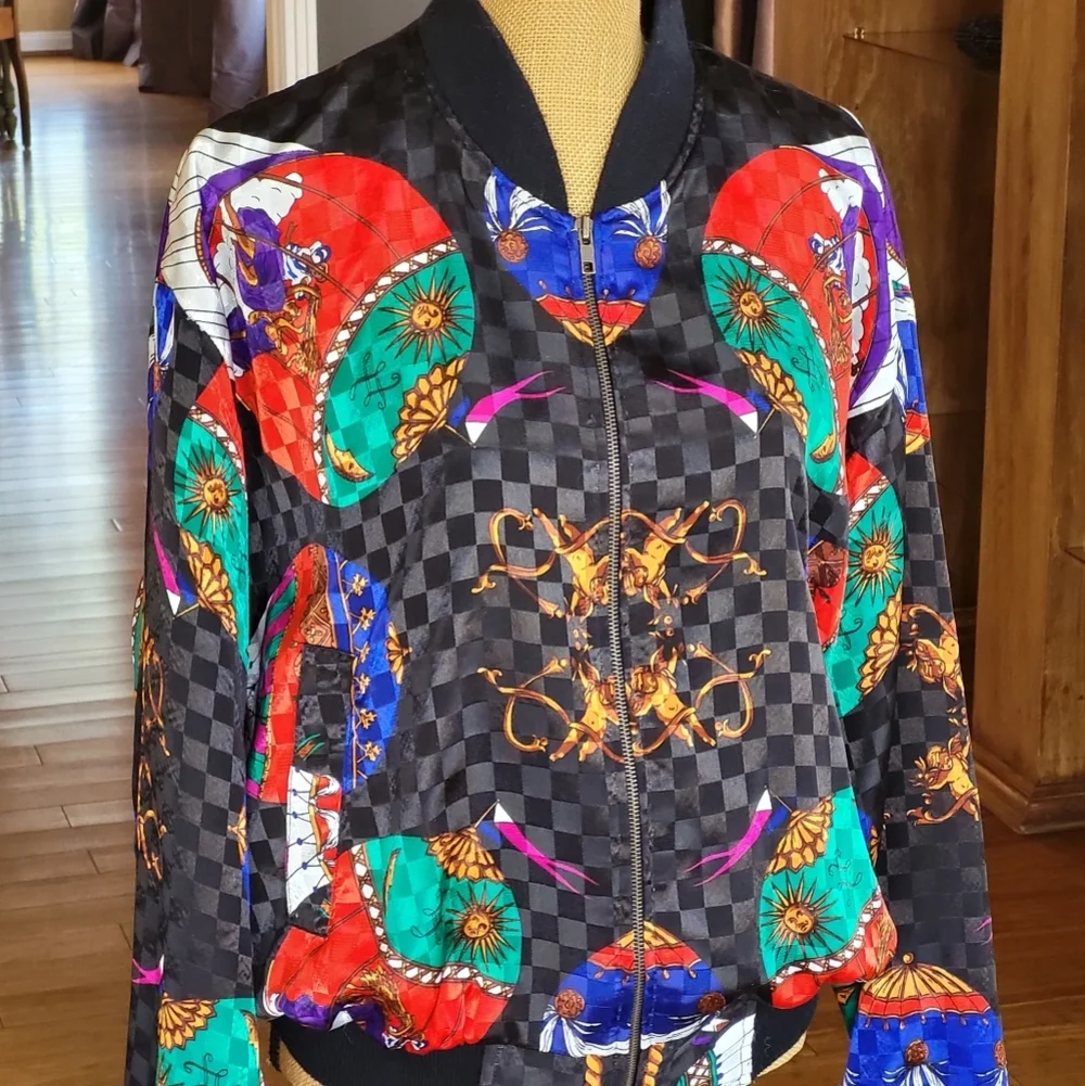 GDT too Vintage 80s Polyester Bomber Jacket One Size